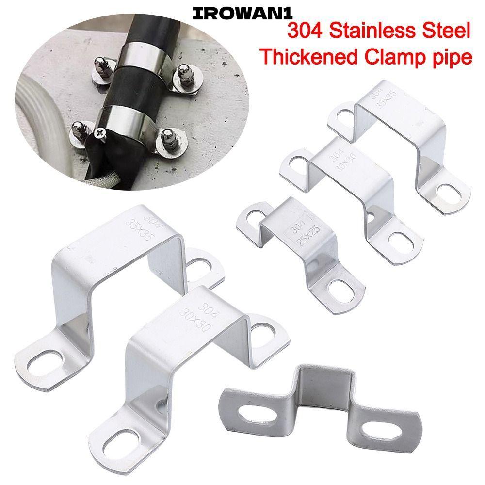 IRWAN1 Ohm Tube Card, ประปากระชับ Fastening Buckles Horseback ท่อ Clamp, Thicken 304 คลิปสแตนเลส M-ร