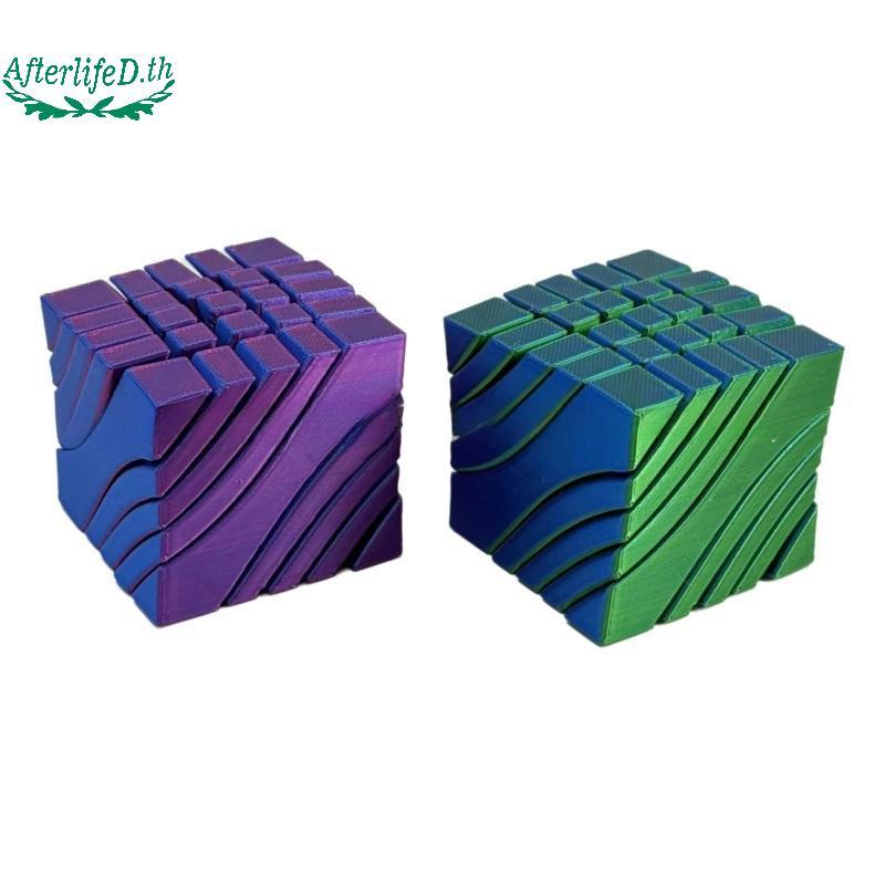 AF 1 ชิ้น 3D พิมพ์เกลียว Cube Magic Transforming Design Fidget ของเล่นแบบพกพาไม่จําเป็นต้องใช้ไฟผสมส