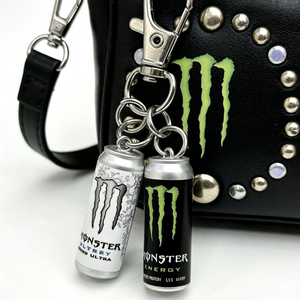 Monster Energy พวงกุญแจ ที่ห้อย โมเดลจำลองขนาดเล็ก น้ำอัดลม เครื่องดื่ม เรซิน สไตล์ Jirai Kei ของขวัญ