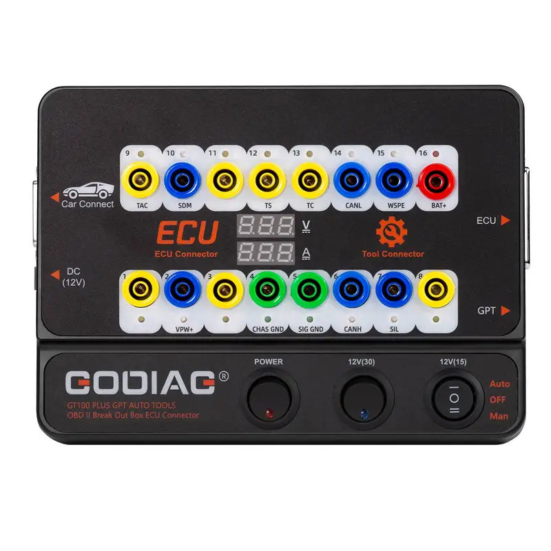 GODIAG GT100 PLUS GPT ENET DOIP 12V-24V เครื่องมืออัตโนมัติ OBD II Break Out กล่องขั้วต่อ ECU