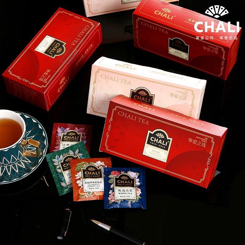 [ChaLi] 16 ถุงในชาชาดําชาจัสมิน Puer Tea Xicha เครื่องดื่มชาสํานักงานผสมหลายรสชาติ 3.18.3