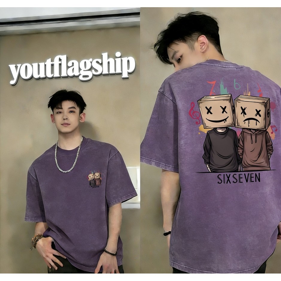 🌟ChillTee🌟เสื้อแฟชั่น เสื้อยืด oversize ผ้าฝ้าย100% แนวสตรีท ไม่ต้องรีดผ้า สวมใส่สบาย ผ้านิ่ม ลาย "SIXSEVEN"เสื้อผู้ชาย