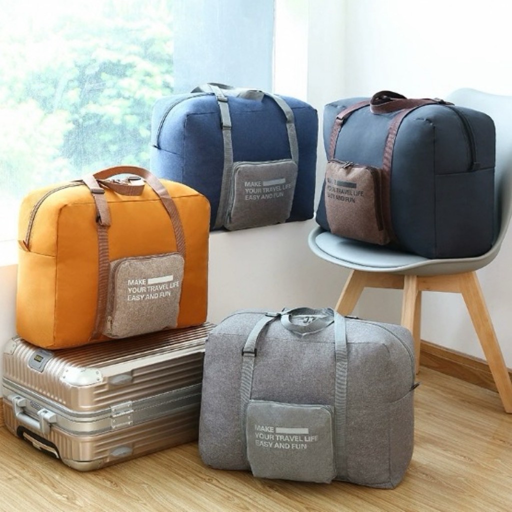 🌈 กระเป๋าเดินทาง พับได้ Travel Bag ขึ้นเครื่องบินได้ Carry On กระเป๋าพับ เก็บของ 🌈