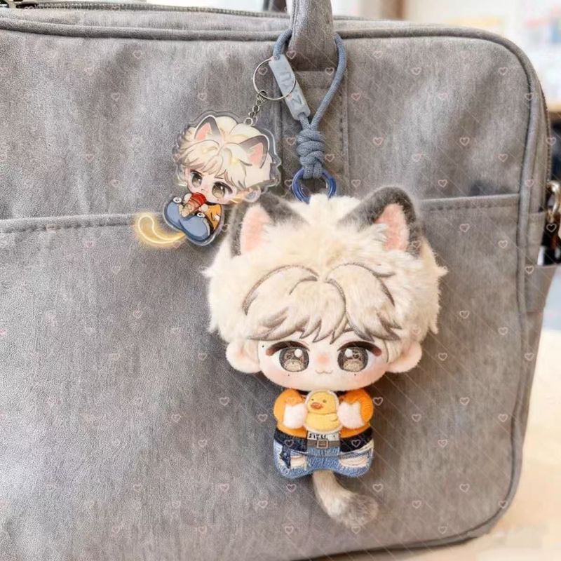 好物dy 原创10ซม.โยคะนึ่งดอกไม้ขนนกของเล่นเพลงตุ๊กตาผ้าฝ้าย Ziyu ของขวัญพวงกุญแจ