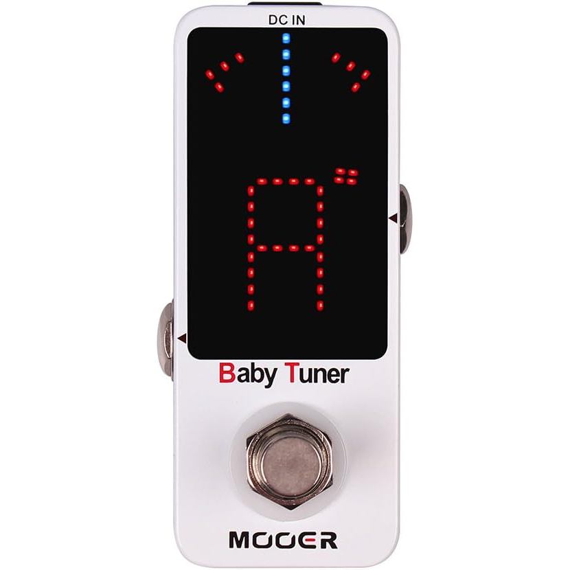 MOOER Tuner Pedal, Baby Tuner Guitar Pedal Mute Function Micro Tuning Pedal สําหรับเครื่องมือไฟฟ้า E