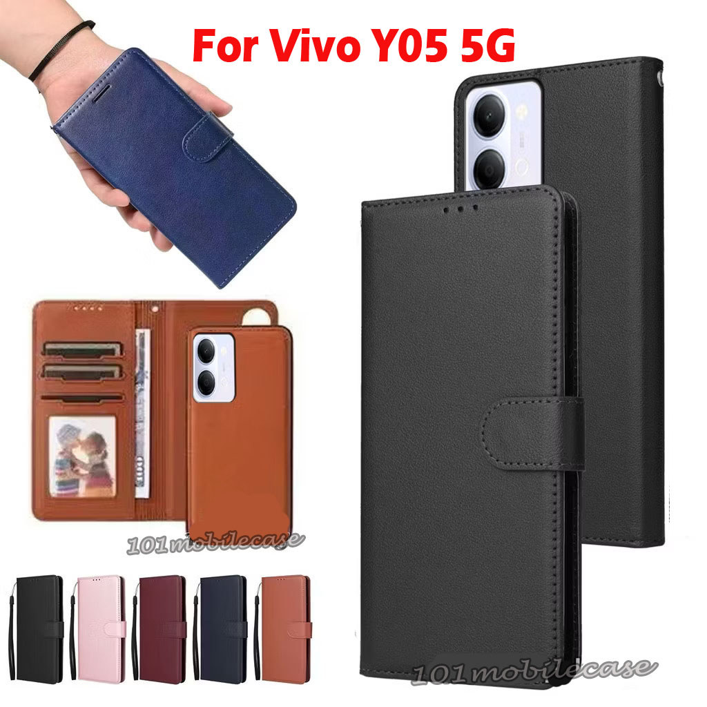 เคสฝาพับ หนัง สำหรับ วีโว่ VIVO V70 Y11D Y05 Y04 Y04S Y21D/Y31 5G Y29S Y18 Y03T Y03 V60 V60lite Y29 4G/Y39 5G เคสกระเป๋า