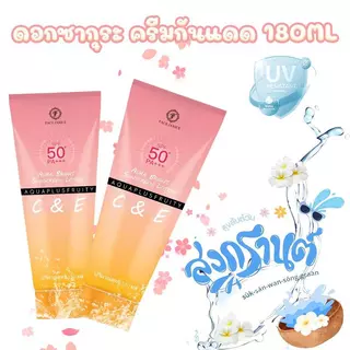 【1 แถม 1】FJ โลชั่นกันแดด SPF 50+++ ช่วยให้หน้ากระจ่างใส ชุ่มชื้น อิ่มน้ำ กลิ่นหอมติดทนนาน 180ml สำหรับผิวหน้าและผิวกาย