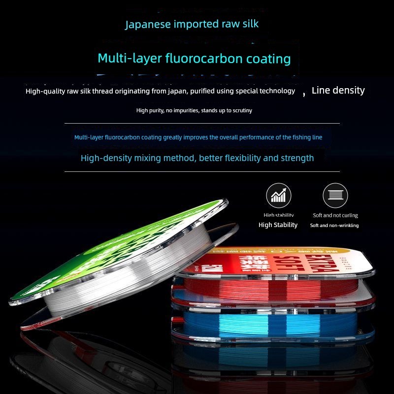 สาย pe ถัก 12 สายpe สายตกปลานำเข้าคุณภาพสูงสำหรับปลาคาร์พ ทำจากไนลอน ทนทานและนิ่ม สpes. 0.4/0.6/0.8