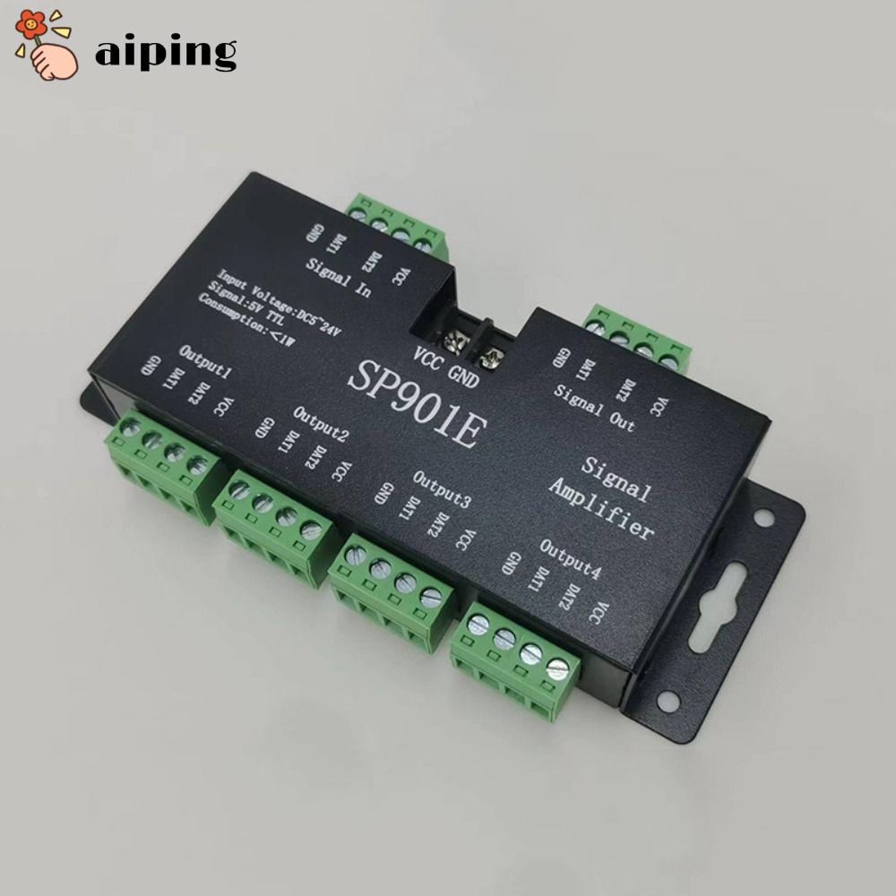 AIPING SP901E เครื่องขยายสัญญาณ, แอดเดรส Light Strip Repeater, LED Pixel Strip DC12-24V โปรแกรม Matr