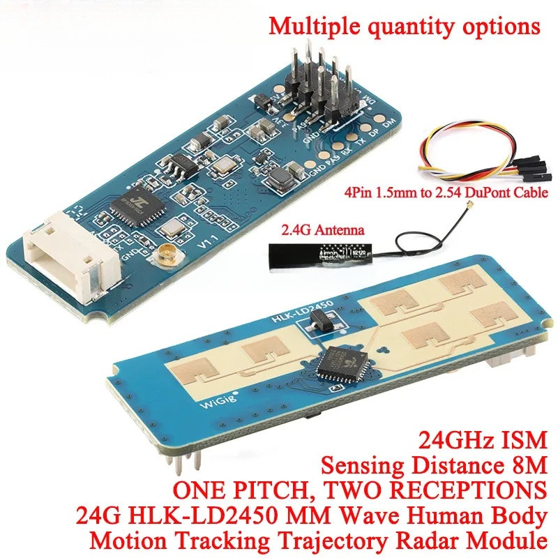 20 ชิ้น/1 PC LD2450 24G MM Wave Human Body Motion ติดตาม Trajectory Radar Sensor โมดูล HLK-LD2450 Se