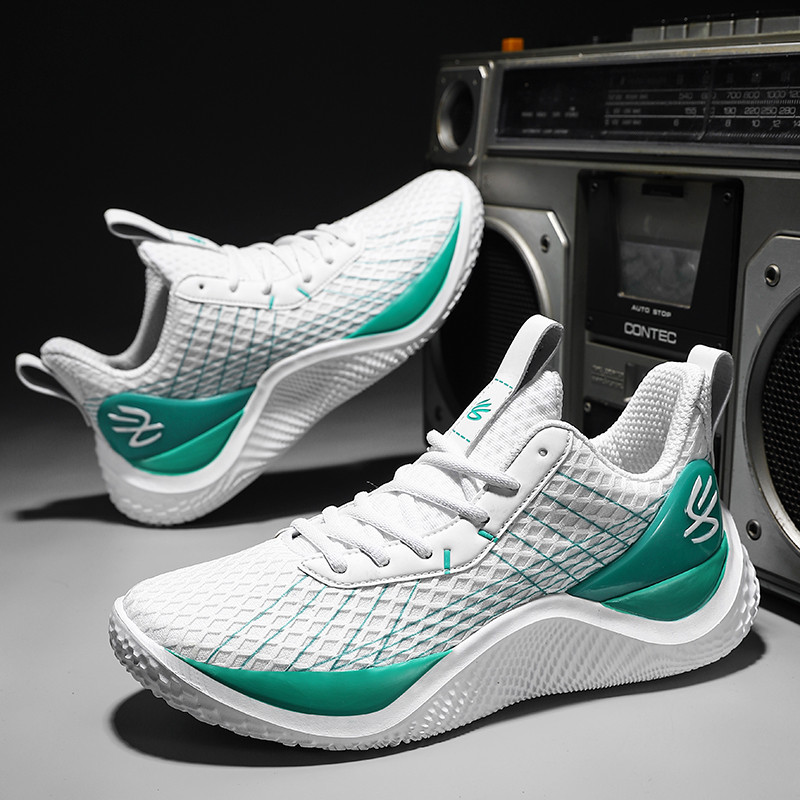 รองเท้าบาสเก็ตบอล Curry 10th Gen สำหรับเยาวชน ออกแบบมาเพื่อความทนทานและป้องกันลื่น มีตาข่ายระบายอากา