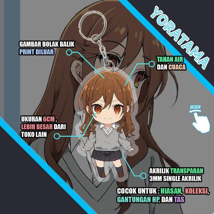 Gantungan Kunci Horimiya Hori Kyouko Miyamura Izumi, พวงกุญแจอนิเมะ Lucu - Hori Kyouko
