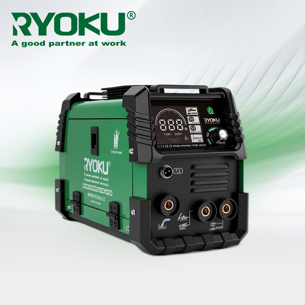 RYOKU 220V MMA+MIG+LIFT-TIG เครื่องเชื่อมอินเวอร์เตอร์พร้อมอุปกรณ์เสริม