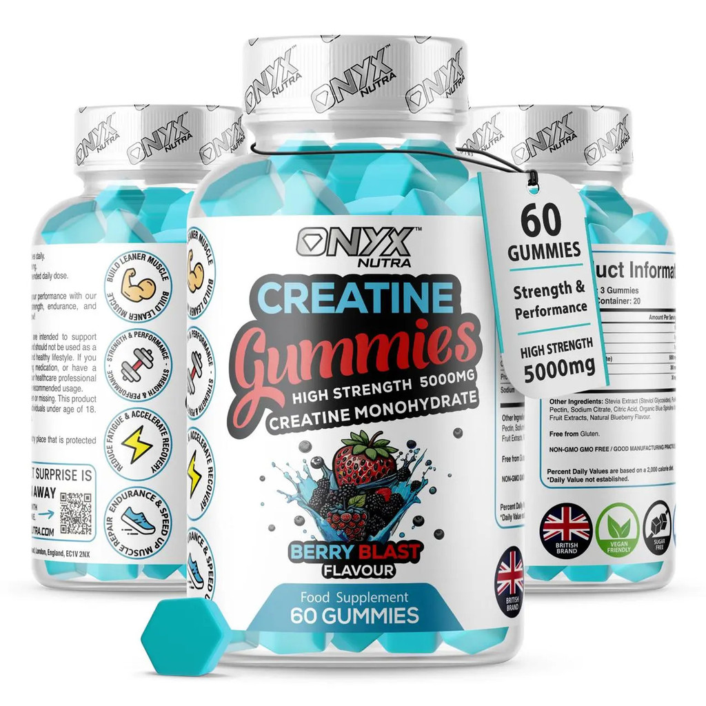 Creatine Gummies - Creatine Monohydrate 5000mg - 60 Gummies