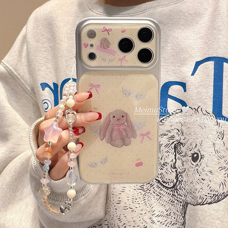 DSC122 สําหรับ iphone กันกระแทกเกาหลีน่ารักเคสโทรศัพท์ 17PROMAX 17 16 ProMax/15 Pro max 16plus 14 13pro max 16pro 12 11 ins ครอบคลุมเต็มรูปแบบผู้หญิงการ์ตูน Lanyard เคสกันกระแทก