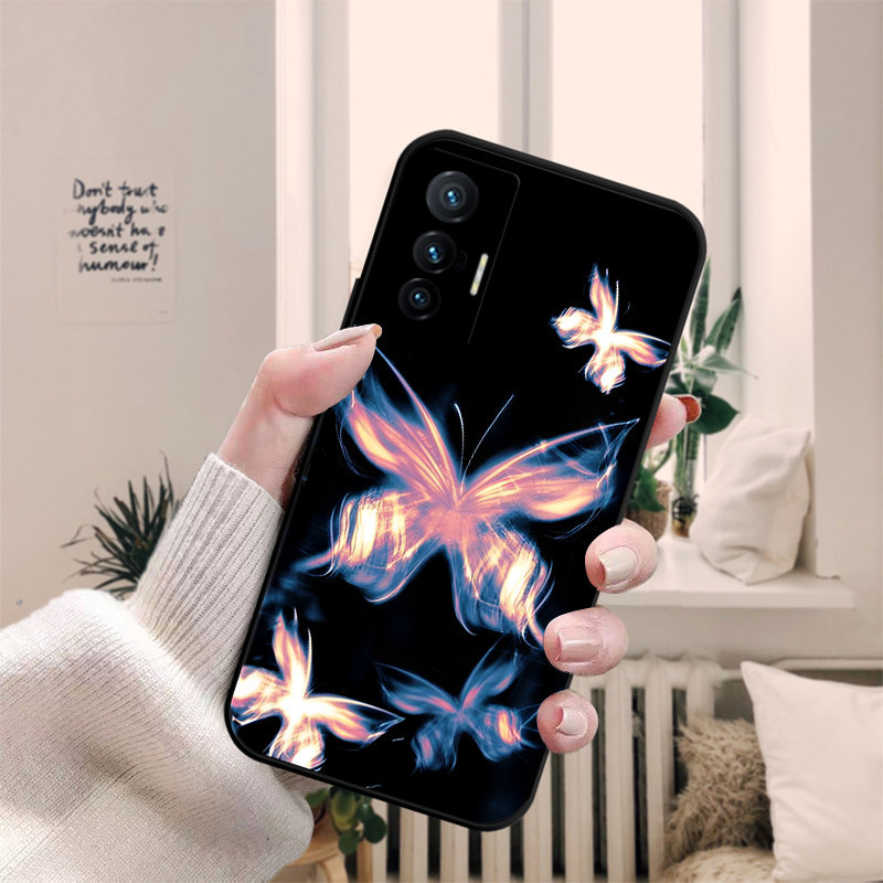 เคส 15 pro max เคส infinix smart 8 สีเงาผีเสื้อเคสโทรศัพท์VivoเหมาะสําหรับX90X80X70X60X50X23X30X27pr