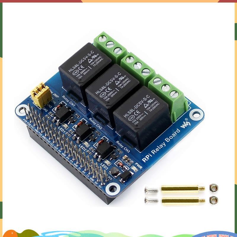 5V 3-Channel รีเลย์โมดูลบอร์ดขยาย Breakout Shield HAT Kit สําหรับ RPI Zero 2 W WH 2W 3