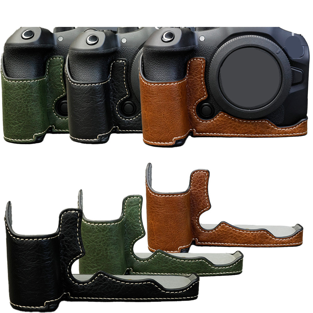 เคสกล้องหนังเทียมครึ่งตัวสําหรับ Canon EOS R5 R6 R6M2 R6M3