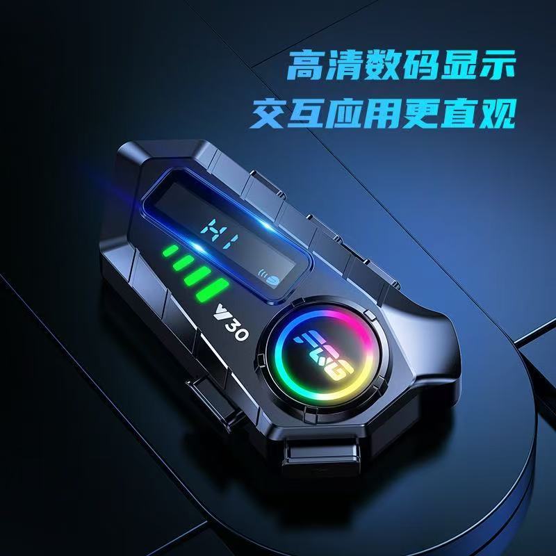 Y30Motorcycle helmet headset Bluetooth5.4With LCD screen display FM Long battery life radio40Hours