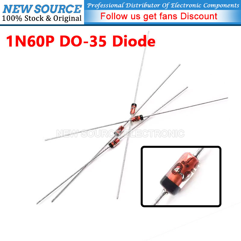 [50 ชิ้น]1N60 1N60P DO-35 Schottky Germanium Diode วิทยุทีวีการตรวจจับ FM