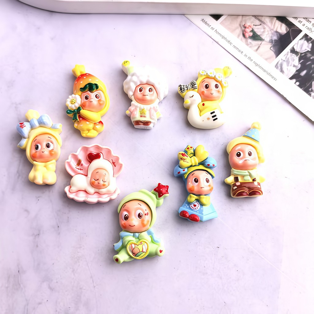 10 ชิ้นน่ารัก Star Baby Sleep พร้อมเสน่ห์เรซิ่นดอกไม้สําหรับ DIY (15-23)(15-21)