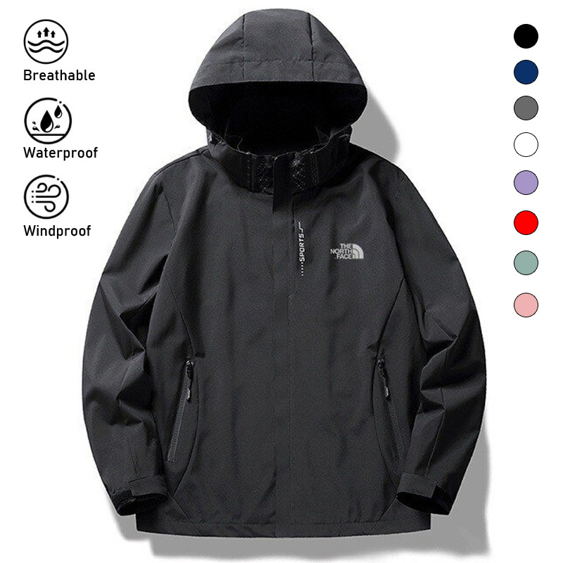 TNF 100% แจ็คเก็ตกันน้ำ เสื้อแจ็กเก็ต ผ้าตาข่าย แบบบาง ระบายอากาศได้ดี กันน้ํา กันลม คุณภาพสูง สําหรับผู้ชาย ไซซ์ M - 5XL