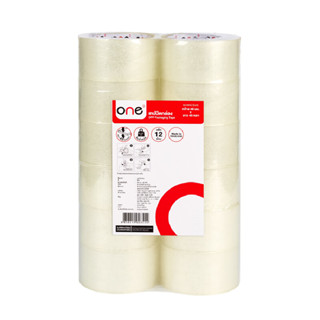 ONE เทปโอพีพี 48มม.x45หลา สีใส แพ็ค 12 ม้วน