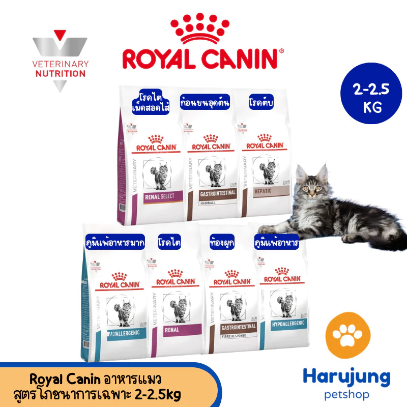 Royal canin อาหารเม็ดแมว สูตรโภชนาการเฉพาะ ทางการแพทย์ขนาด 2kg-2.5kg
