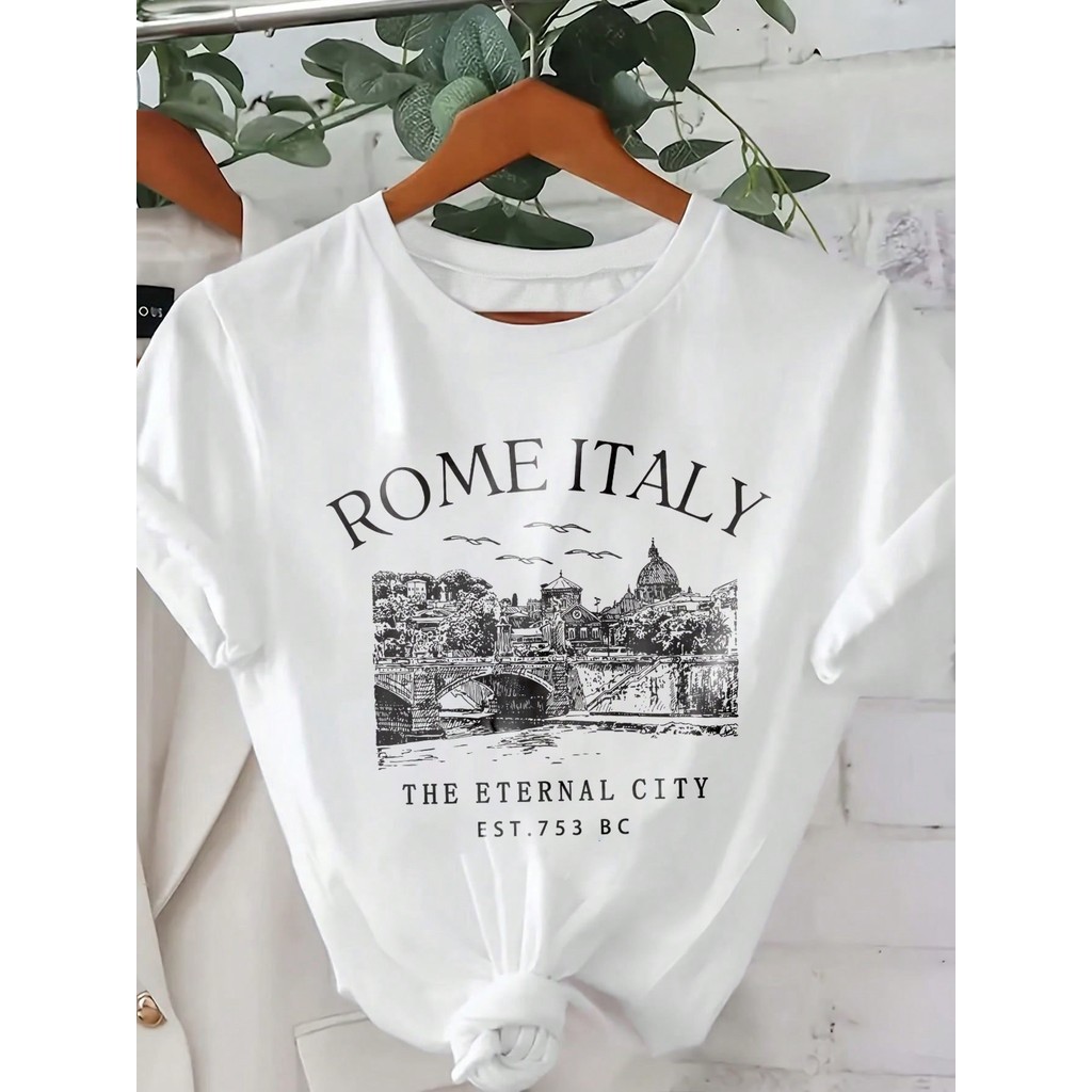 Topscoditalycasualitaly韩国city753teesromanwomenshirtsbclelarlarclarlarshortgraphice休闲外衣服lyskyliner202