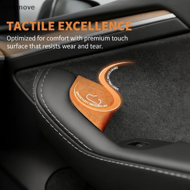 [lts] รุ่น 3 2024 รุ่น ย 2025 หนังนิ่มประตูปุ่มสวิทช์ปกภายในอัพเกรดป้องกันรอยขีดข่วนติดตั้งง่ายสําหร