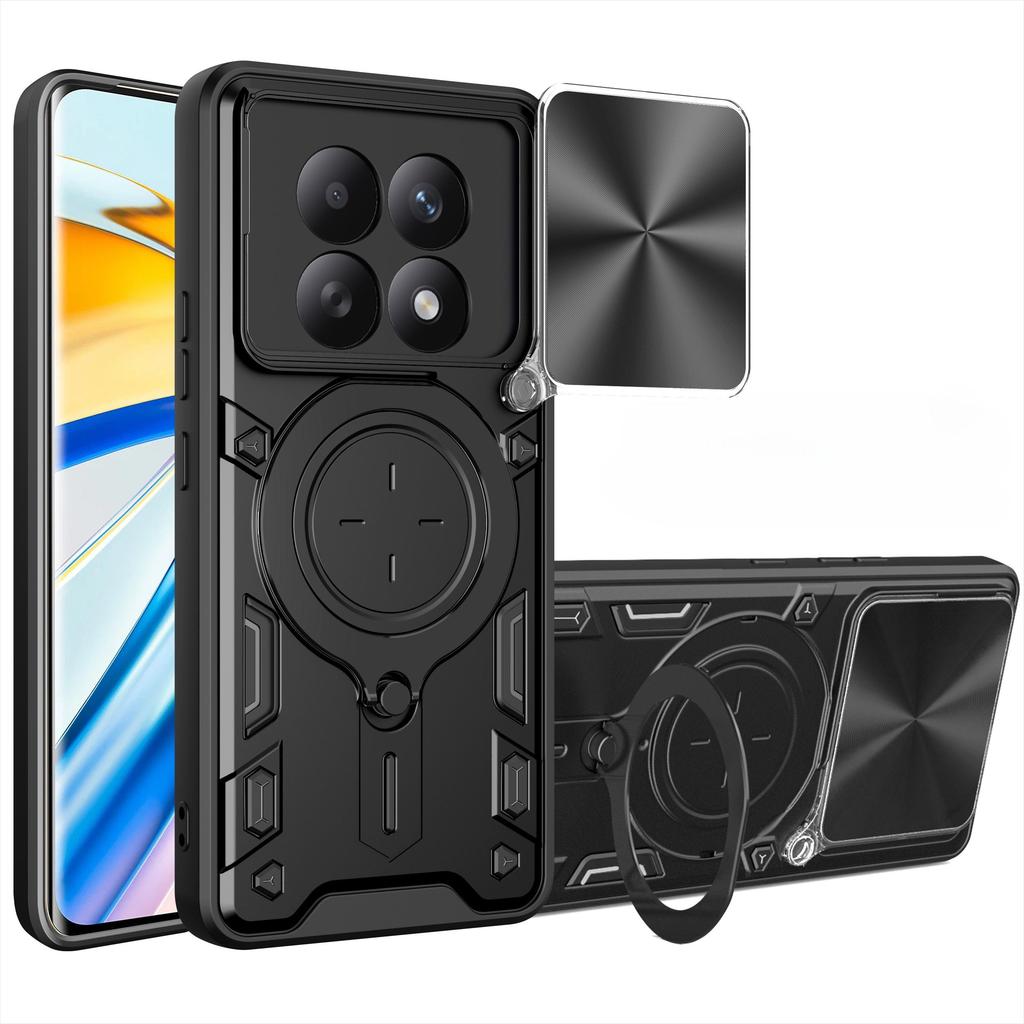 ป้องกันเกราะกันกระแทกวงเล็บแม่เหล็กเคสโทรศัพท์เหมาะสําหรับ Xiaomi POCO M8 Pro F8 Ultra 5G X7 Pro Poc