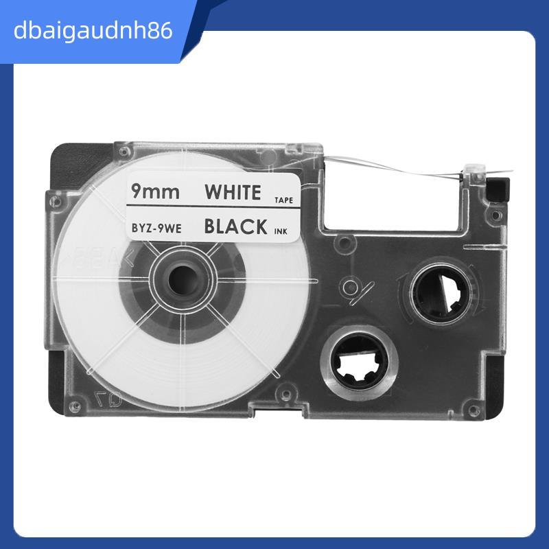 READY STOCK3 Pack 9mm Black on White Label Tape Label Maker ใช้งานร่วมกับ -120, -60, -100, KL750B, K