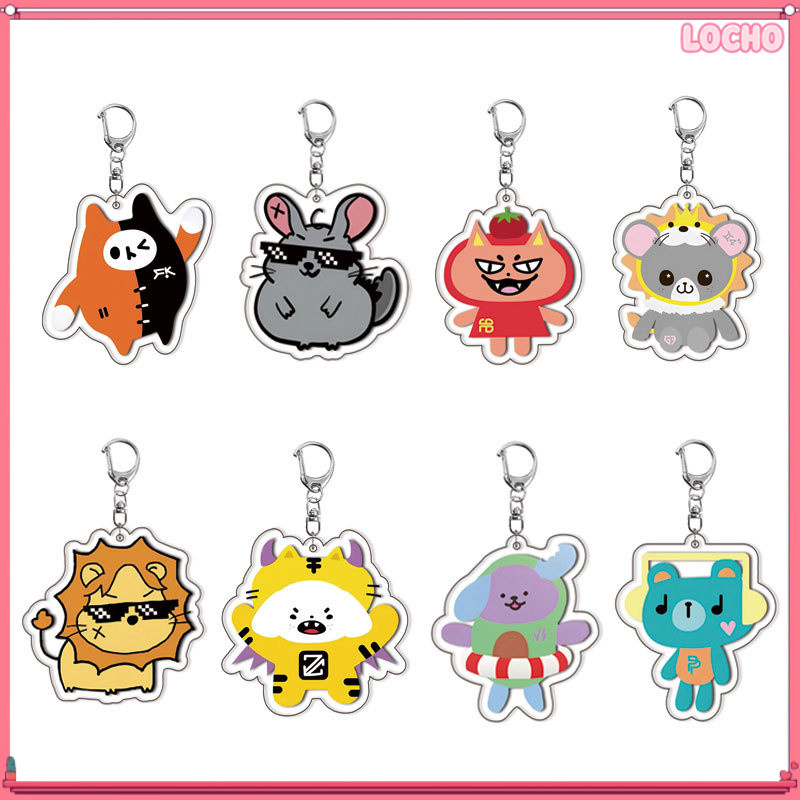 LOCHO ตุ๊กตาหัวใหญ่ JAIDEE Wesley domia อะคริลิค Key แหวนกระเป๋าจี้เครื่องประดับน่ารักการ์ตูนของขวัญ
