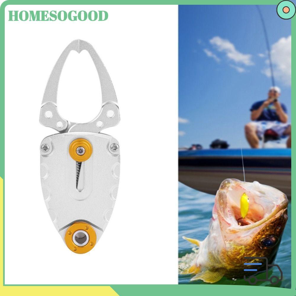 โฮมโซดี ตัวควบคุมปลา, 9.4*3.5 ซม. อลูมิเนียมอัลลอยด์ปากปลา กริปเปอร์, ทนทานมินิน้ําหนักเบาตกปลาปลาเท