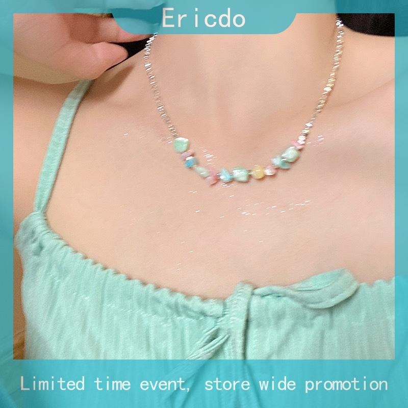 Y2K KOLS สร้อยคอหินสีน้ําเงินสไตล์ฤดูร้อนสําหรับผู้หญิง - 1168