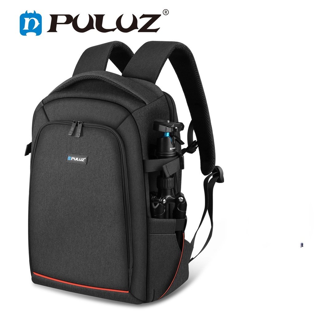 PULUZ Outdoor Dual Shoulders Backpack Handheld PTZ Stabilizer Camera Bag & Rain Cover For Digital Ca