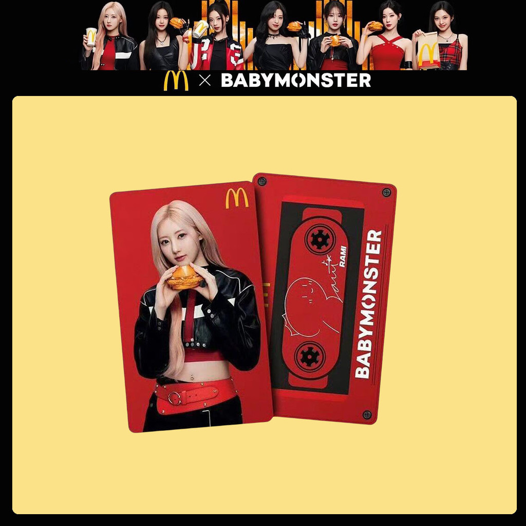 Jiaobao Photocard Hong Kong Xiancard Co-Branded Endosement babymonster Qiji Tea Monster Tart Limited