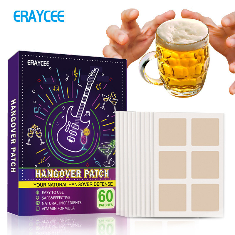 ERAYCEE วิตามิน Solution สติกเกอร์ไวน์บรรเทา Discomfort หลังดื่มสังคม Party Hangover Wake Up สติกเกอ