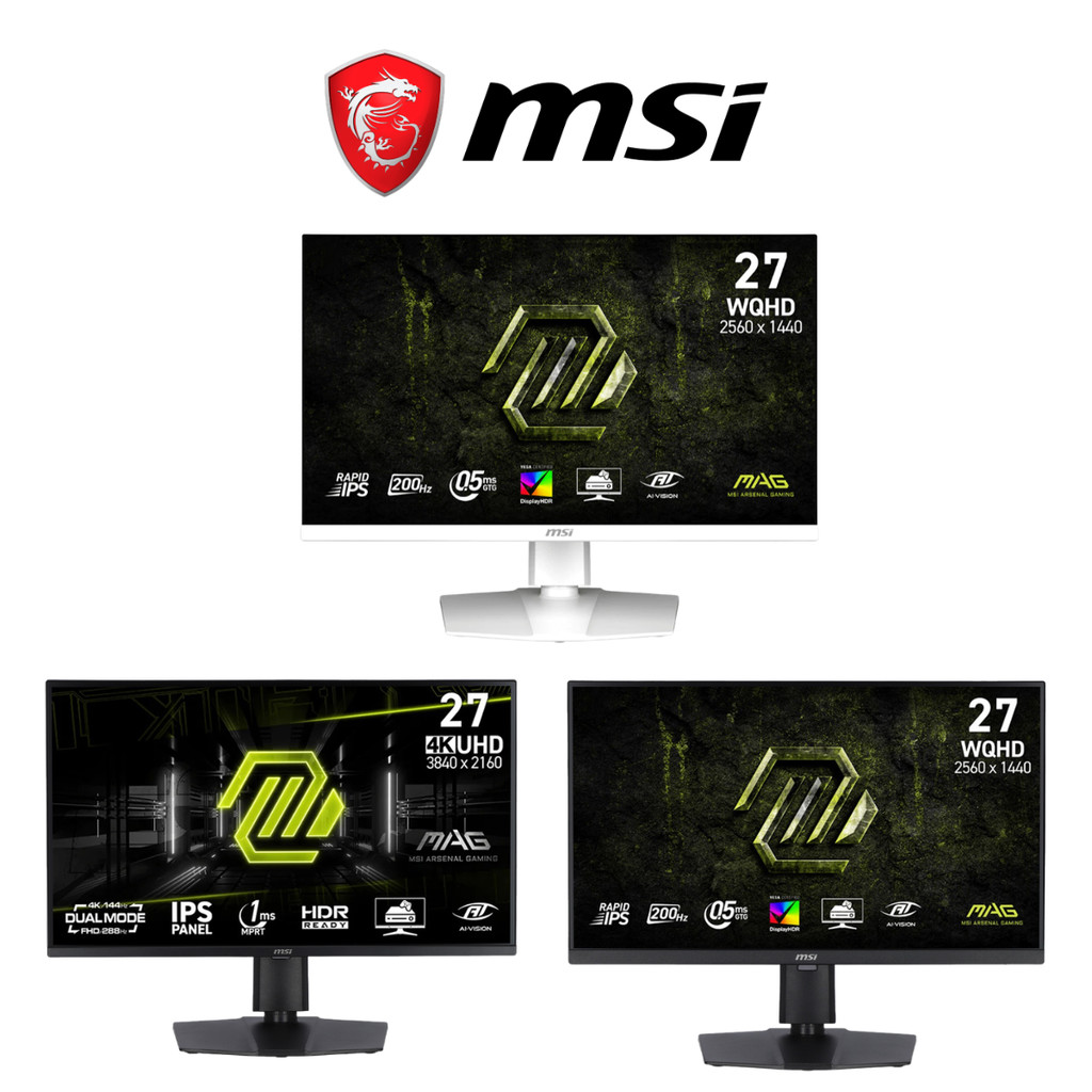 MSI MONITOR จอมอนิเตอร์ MAG 274QRFW E20 / MAG 275UPD E14 / MAG 274QPF E20 27" รับประกัน 3 ปี
