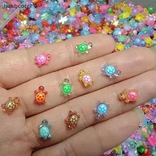 [hushcorgi] 100pcs Glow In The Dark เรซิ่นเต่า Figurines/น่ารัก Miniatures สําหรับ Fairy Garden Micro Landscape, ตุ๊กตาตกแต่งงานฝีมือสต็อกใหม่