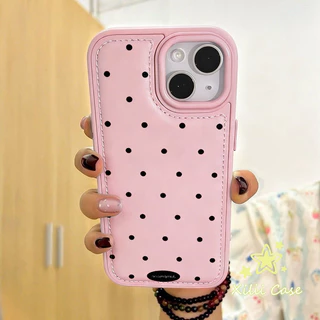 รูใหญ่พองลม ลายจุดดำ เคสสีคละ สไตล์ฮิต เข้ากันได้กับIPhone 13 17 AIR 15 16 14 11 XR 12 Pro Max 7 16 14 15 8 Plus X XS SE