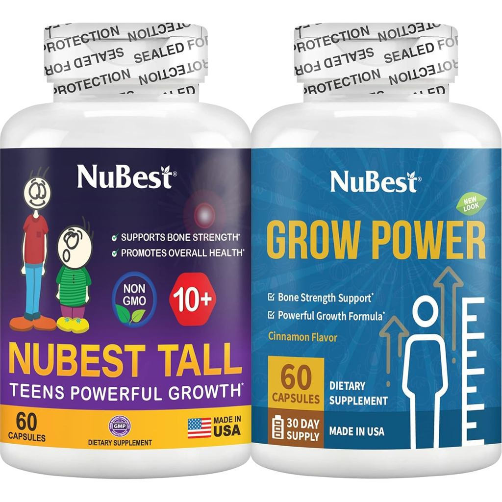 NuBest Bundle of Grow Power - พลังพิเศษสําหรับกระดูก - รองรับสุขภาพโดยรวมสูง 10+ การพัฒนาขั้นสูงและอ