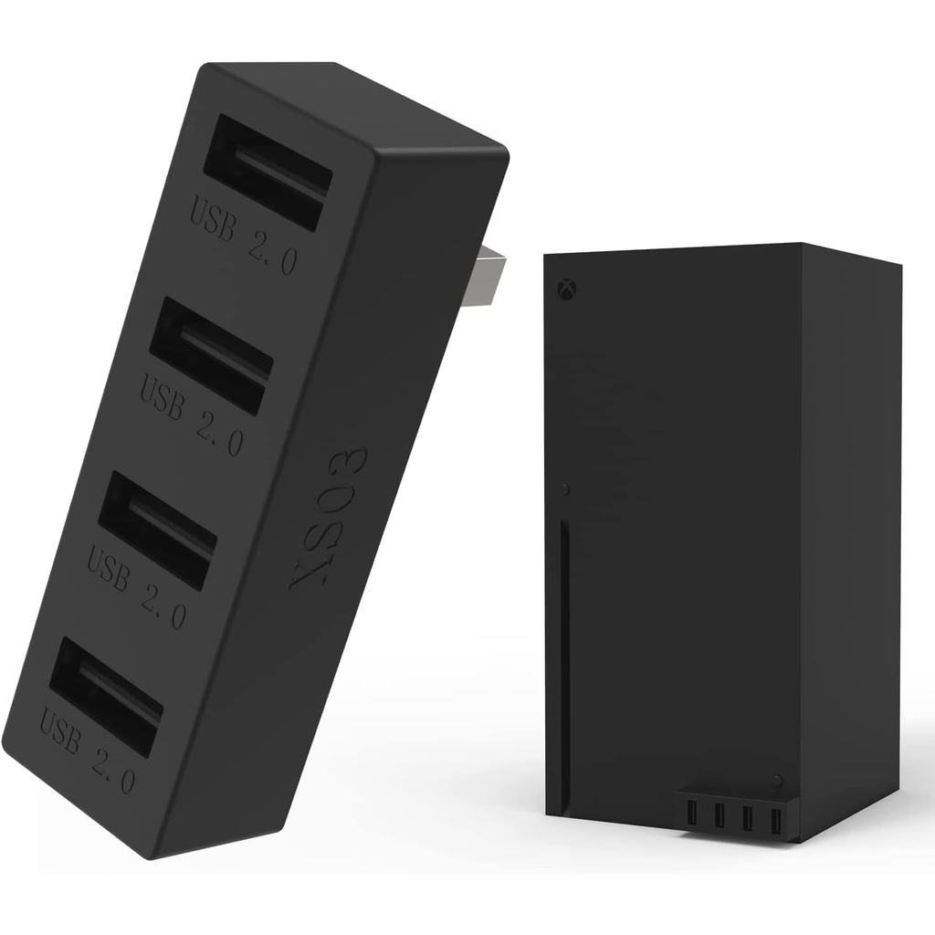 JZW-Shop 4 พอร์ต USB Hub 2.0 สําหรับ Xbox Series X, ความเร็วสูง USB Hub Splitter อะแดปเตอร์ขยายเข้าก