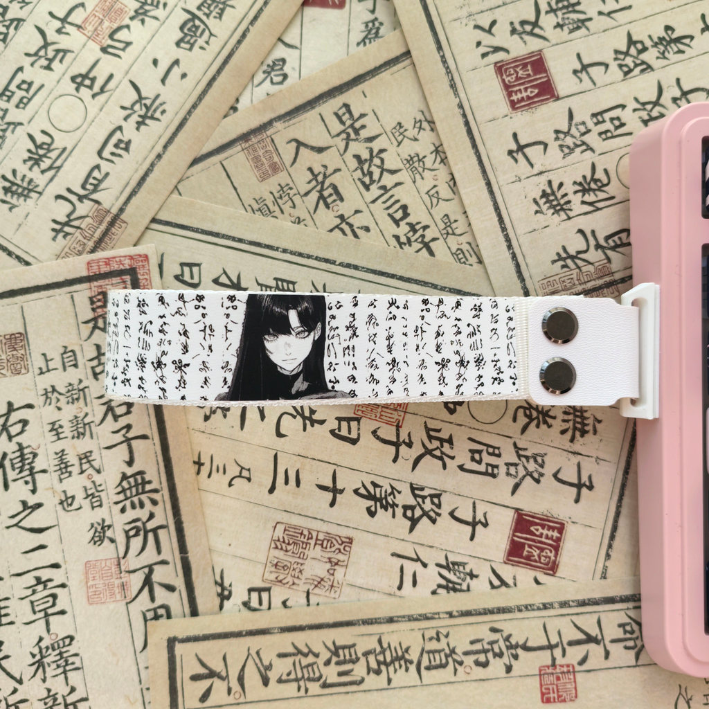 Lan Hong อะนิเมะคีย์บอร์ดสายรัดริบบิ้นสําหรับ Wooting 60HE ATK68 สายรัดไนลอน PU พร้อมเทป 3M และสกรู