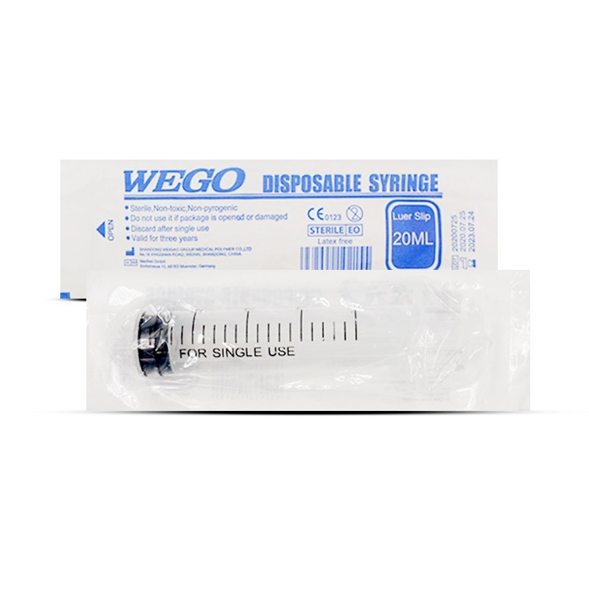 Wego Disposable Syringe 20 ml (ไม่มีเข็ม) กระบอก 20 ml