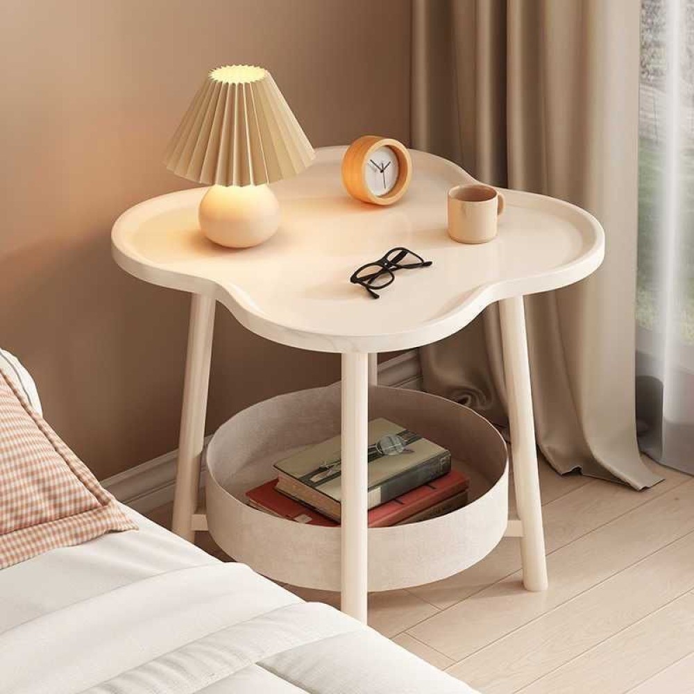Sofa Side Table with 2 Levels Minimalist Bedside Table Shelf Next to the Sofa 2-Tier Sofa Side Table