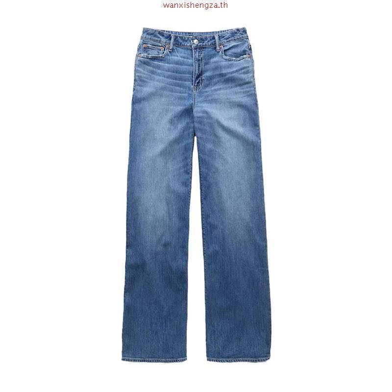 ยีนส์ Nammon Jeans NM39-NM391 กางเกงยีนส์ทรงกระบอกเอวกลาง รุ่น maya Blue baby jeans - ผ้าไม่ยืด