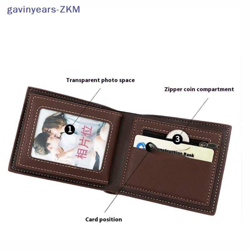 [gavinyears] Short Men Wallets Zipper Coin Pocket Slim Card Holders Male Purses High Quality Leather Mens Wallet Money Clip [TH] - รูปที่ 5