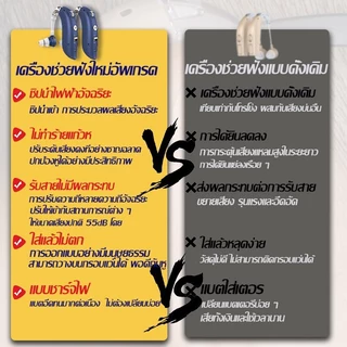 ชุดช่วยฟัง ลดเสียงรบกวน ใช้งานได้นาน 80 ชั่วโมง ฟังชัดเจน เวลาใช้งานยาวนาน ส่งจากในไทย