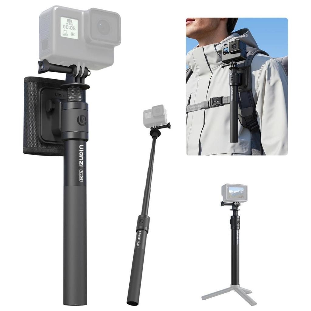 Ulanzi VL04 Quick Release Selfie Stick ไม้เซลฟี่ กล้อง Gopro Insta360 แบบปลดเร็ว พร้อมสายรัดกระเป๋า
